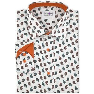 Tayion Collection Mens Striped-Placket Button Down Dress Shirt, NWT